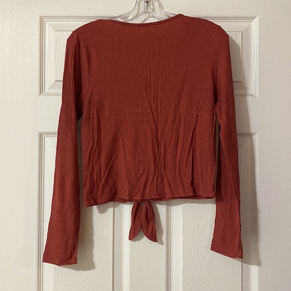 Burnt orange ribbed crop top - Picture 4 of 4